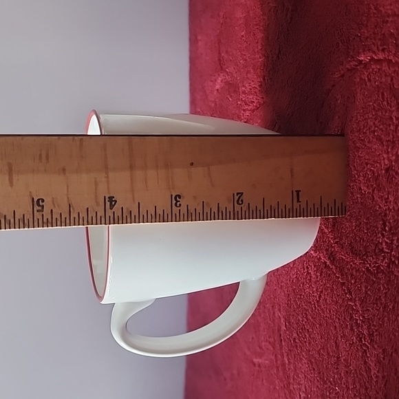 ☆ Set of 3 Corelle Stoneware 2306056. White with Red Rim.☆ - Picture 6 of 7